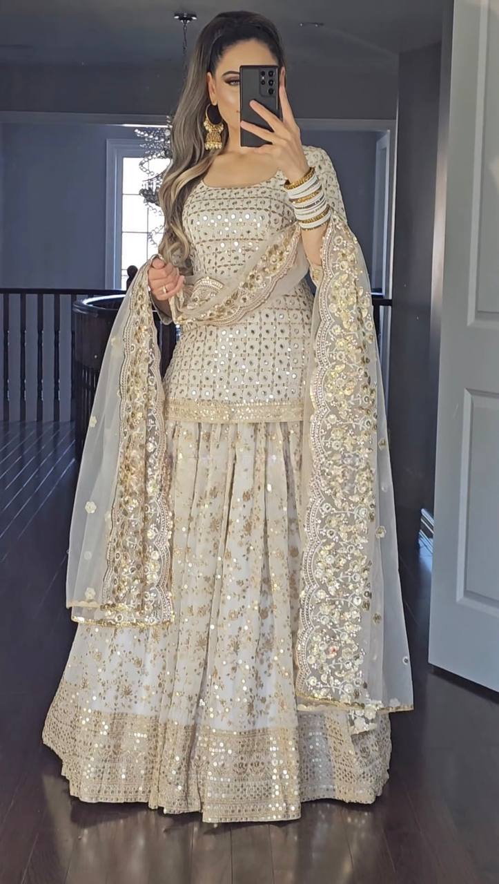 Ethereal White Gilded Heritage Couture